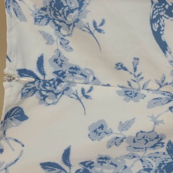 Floral Blue Rose Spring Sun Summer Dress Size Medium - Picture 10 of 11